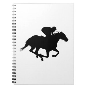Tävling Horse Silhouette Anteckningsbok