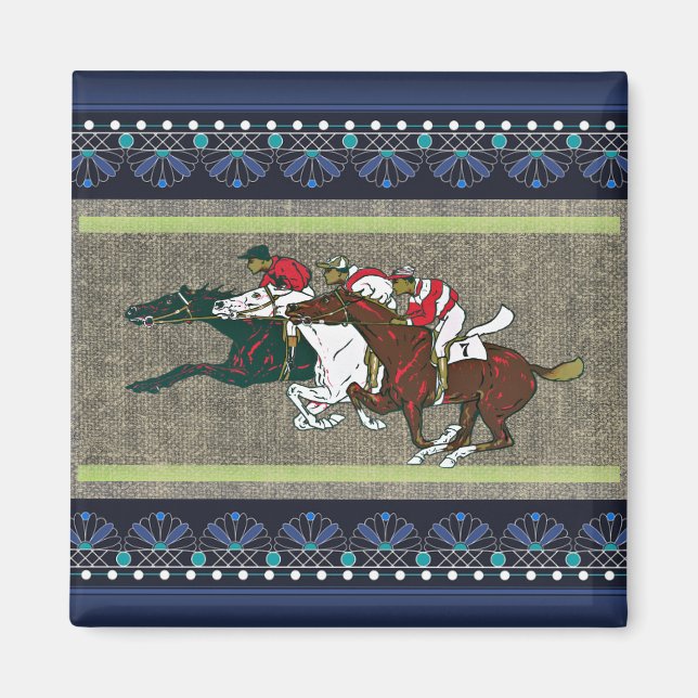 Tävling Horses Fridge Magnet (Framsidan)