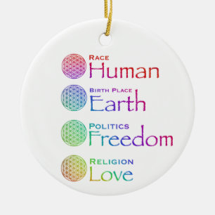 Tävling: Human Birplace: Earth Politik: Freedom Julgransprydnad Keramik