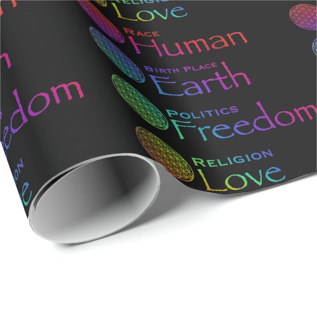 Tävling: Human Birplace: Earth Politik: Freedom Presentpapper (Rullad Hörn)