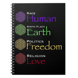 Tävling: Human Birthplace: Earth Politik: Freedom  Anteckningsbok