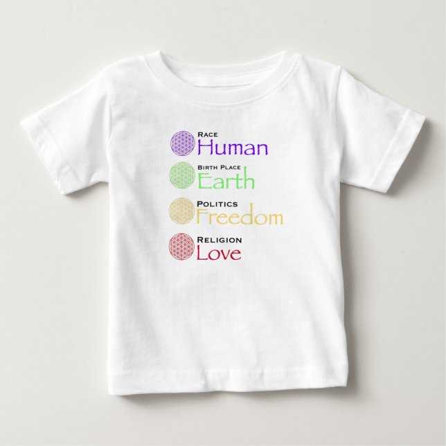 Tävling: Human Birthplace: Earth Politik: Freedom  T Shirt (Framsida)