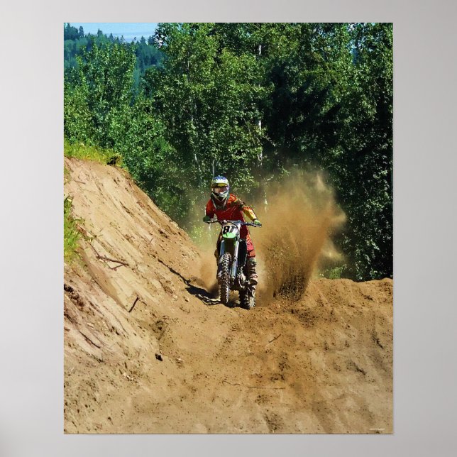 Tävling i mästerskapet i motocross Dirt-Bike Poster (Framsidan)