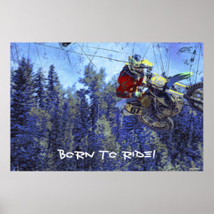 Tävling i mästerskapet i motocross Dirt-Bike Poster