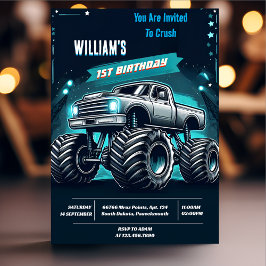 Tävling Kids Boy Cars Coola Monster Lastbil 1:a fö Inbjudningar