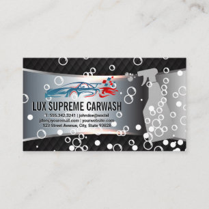 Tävling Logotyp Soap Bubbles Tvätta bil Visitkort