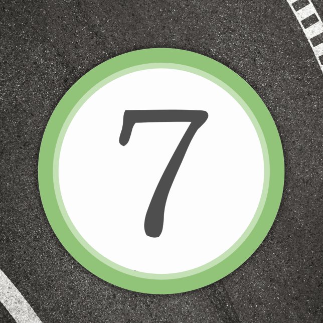 Tävling nummer runt klistermärke (Skapare uppladdad)