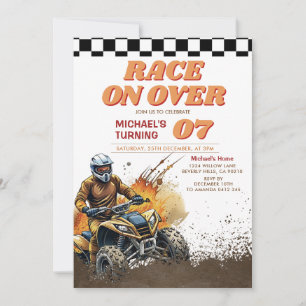 Tävling över Barn Dirt ATV Supercross Birday Inbjudningar