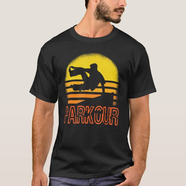Tävling Running Jumping Free Running Parkour T Shirt (Framsida)