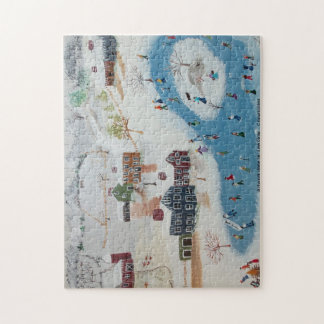 Tävling runt dammen pussel