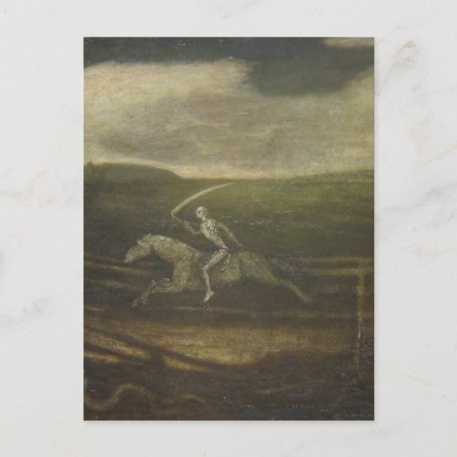 Tävling-spår eller dödsfall på en Blek häst Vykort (Framsida)