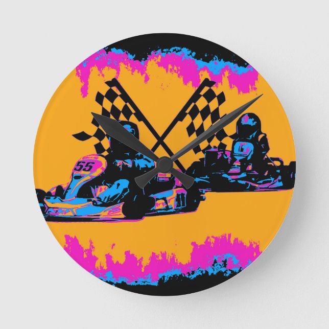 Tävling till Avsluta - Gå Kart Racers     Rund Klocka (Framsida)