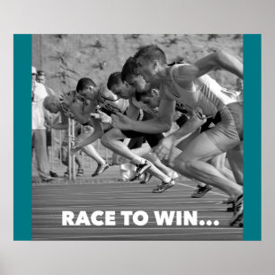 Tävling till Win - Motivering Running Poster