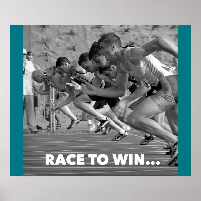 Tävling till Win - Motivering Running Poster (Framsidan)