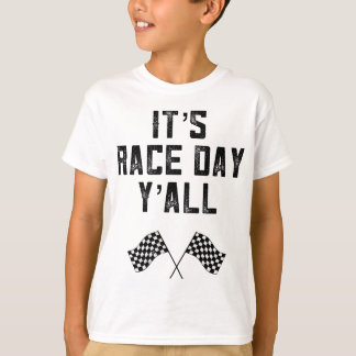 Tävling Track Checkered Flagga Fast Cars its Tävli T Shirt