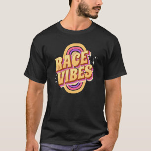 Tävling Vibes Pit Crew Tävling Track Flagga Tävla T Shirt