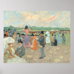 Tävling vid Longchamp - Jean-Louis Forain Fine Art Poster