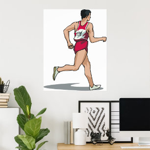 Tävling Walker Idrottsman Sports Springer i Rörels Poster