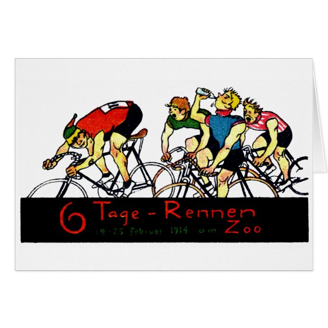 Tävlingaffisch för 1914 cykel OBS kort (Framsidan Horizontal)