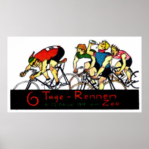Tävlingaffisch för 1914 cykel poster