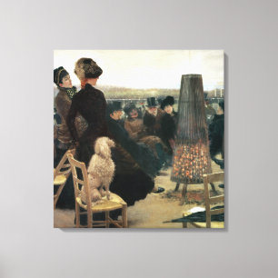 Tävlingarna på Auteuil, del av en triptych (olja Canvastryck