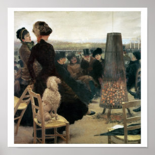 Tävlingarna på Auteuil, del av en triptych (olja Poster