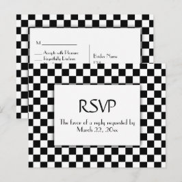Tävlingbil med RSVP-menyn Inbjudan Vykort
