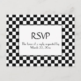 Tävlingbil med RSVP-menyn Inbjudan Vykort