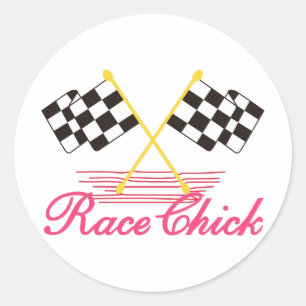 Tävlingchick Runt Klistermärke