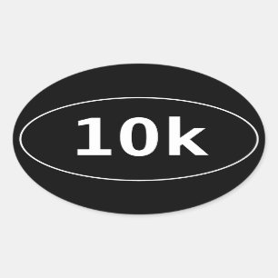 tävlingen 10k går springaOvalklistermärken Ovalt Klistermärke
