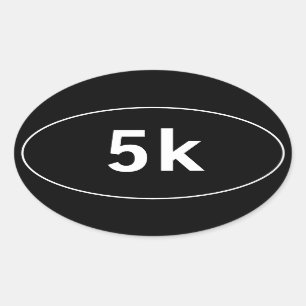 tävlingen 5k går springaOvalklistermärken Ovalt Klistermärke