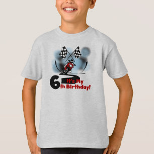Tävlings- 6efödelsedag för motorcykel tee