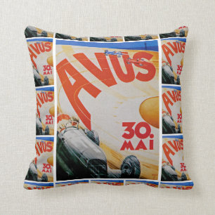 Tävlings- affisch för Avus bil Kudde
