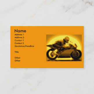 Tävlings- motorcykel visitkort