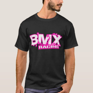 TÄVLINGS- ROSA VIT FÖR BMX TEE
