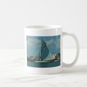 Tävlings- yacht för klassiker kaffemugg