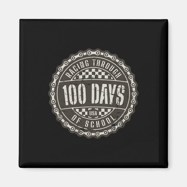 Tävlingsåkning genom 100 skoldagar - Motorcykel Di Magnet (Framsidan)