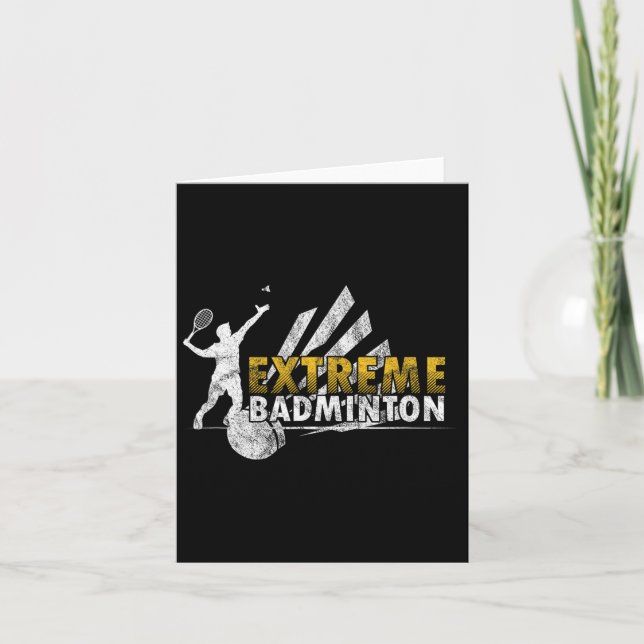 Tävlingsextrem badmintonspelstävling Pla Kort (Framsida)
