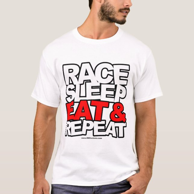 Tävlingsömn äter & repetition tee (Framsida)