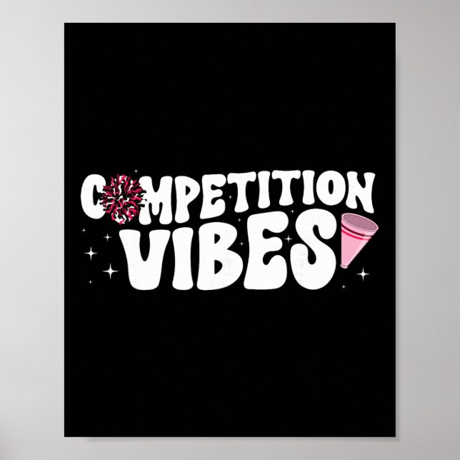 Tävlingssjäl Cheer Komp Dag Cheerleader Komp Poster (Framsidan)