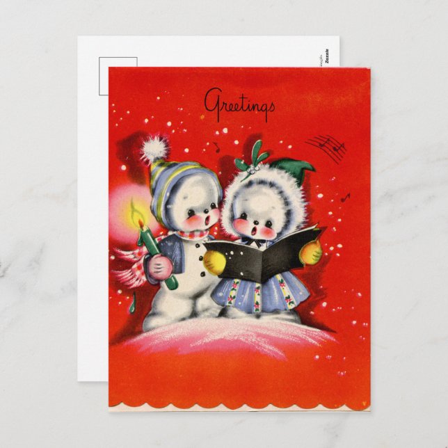 tävlingsskytte julbarn i snö helg vykort (Fram/baksida)