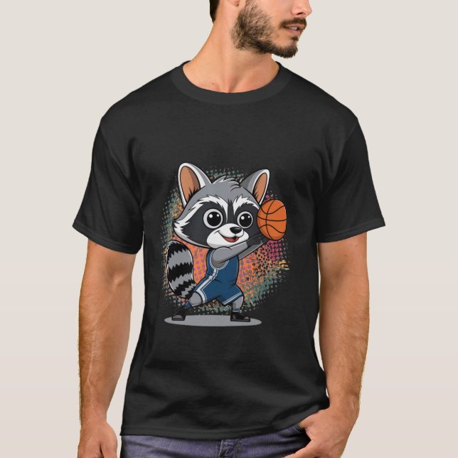 tävlingsskytte som spelar basketboll t shirt (Framsida)