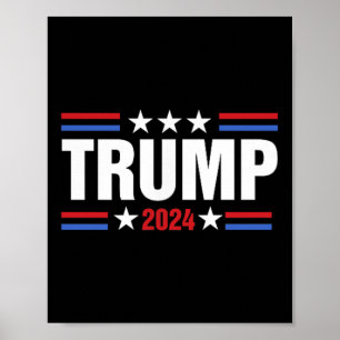 Tävnadstecken dör aldrig vid 2024 års Trump-tagnin Poster