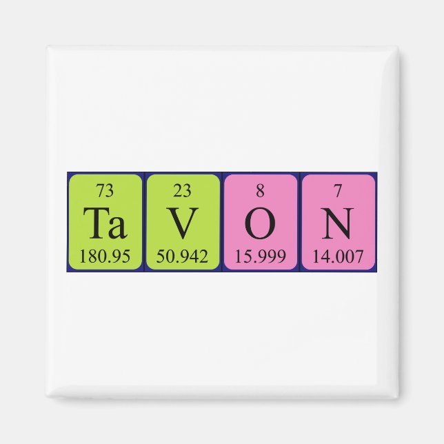 Tavon Periodisk magnet bord namn (Framsidan)