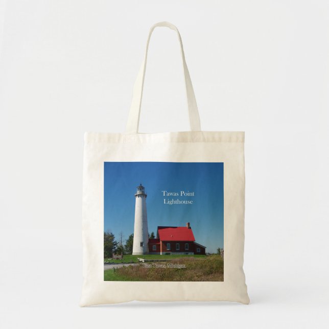 Tawas Point fyr tote bag Tygkasse (Framsidan)