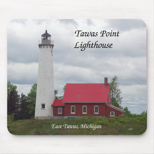 Tawas Point Lighthouse mousepad Musmatta (Framsidan)