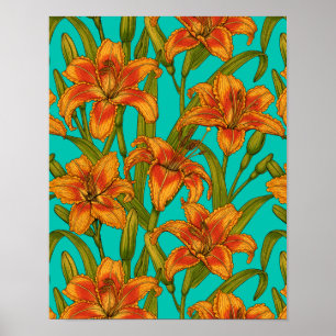 Tawny-blommor Poster