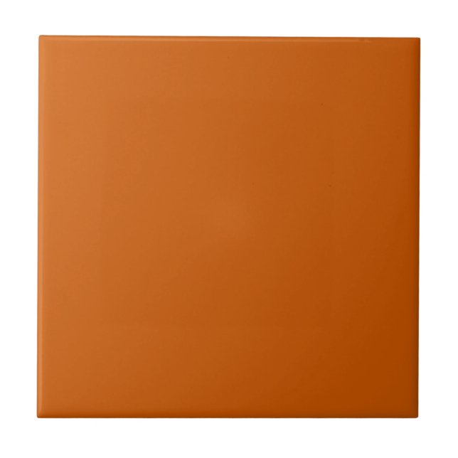 Tawny Brown Solid Färg Tile Kakelplatta (Framsidan)