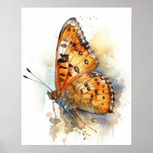 Tawny Emperor Butterfly Art Print Poster