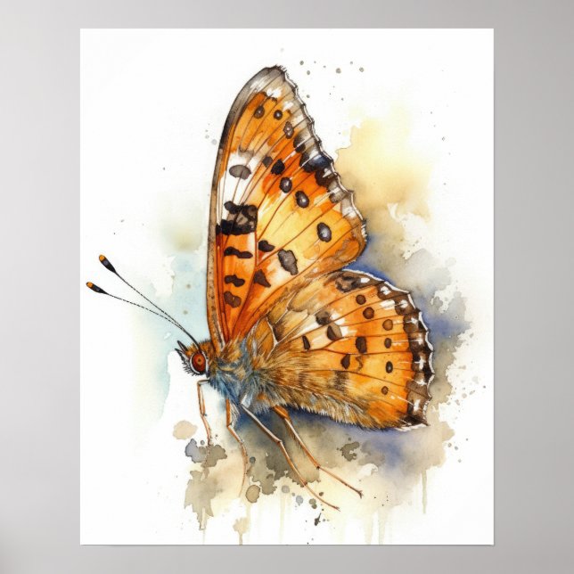 Tawny Emperor Butterfly Art Print Poster (Framsidan)